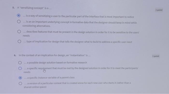  5. A "sensitizing concept is a ... is a way of