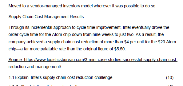 Read the following and answer the questions that follow: One of the