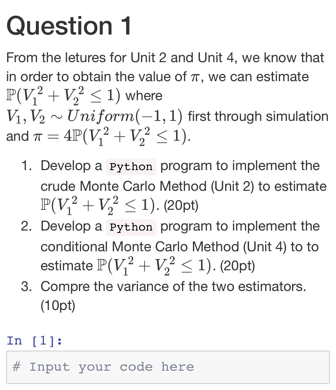  From the letures for Unit 2 and Unit 4 , we