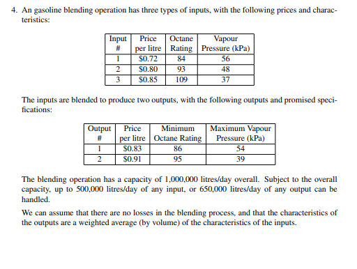 a) Formulate a model for this problem, taking care to define each