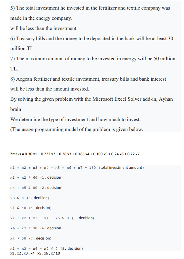 the programming models given below. Find using. 1. While Mr. Ayhan was