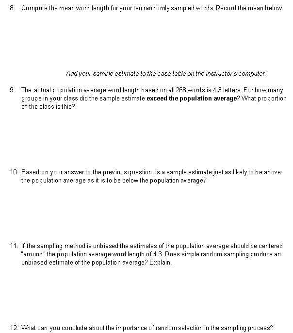 for in the population is typically a summary measure such as the