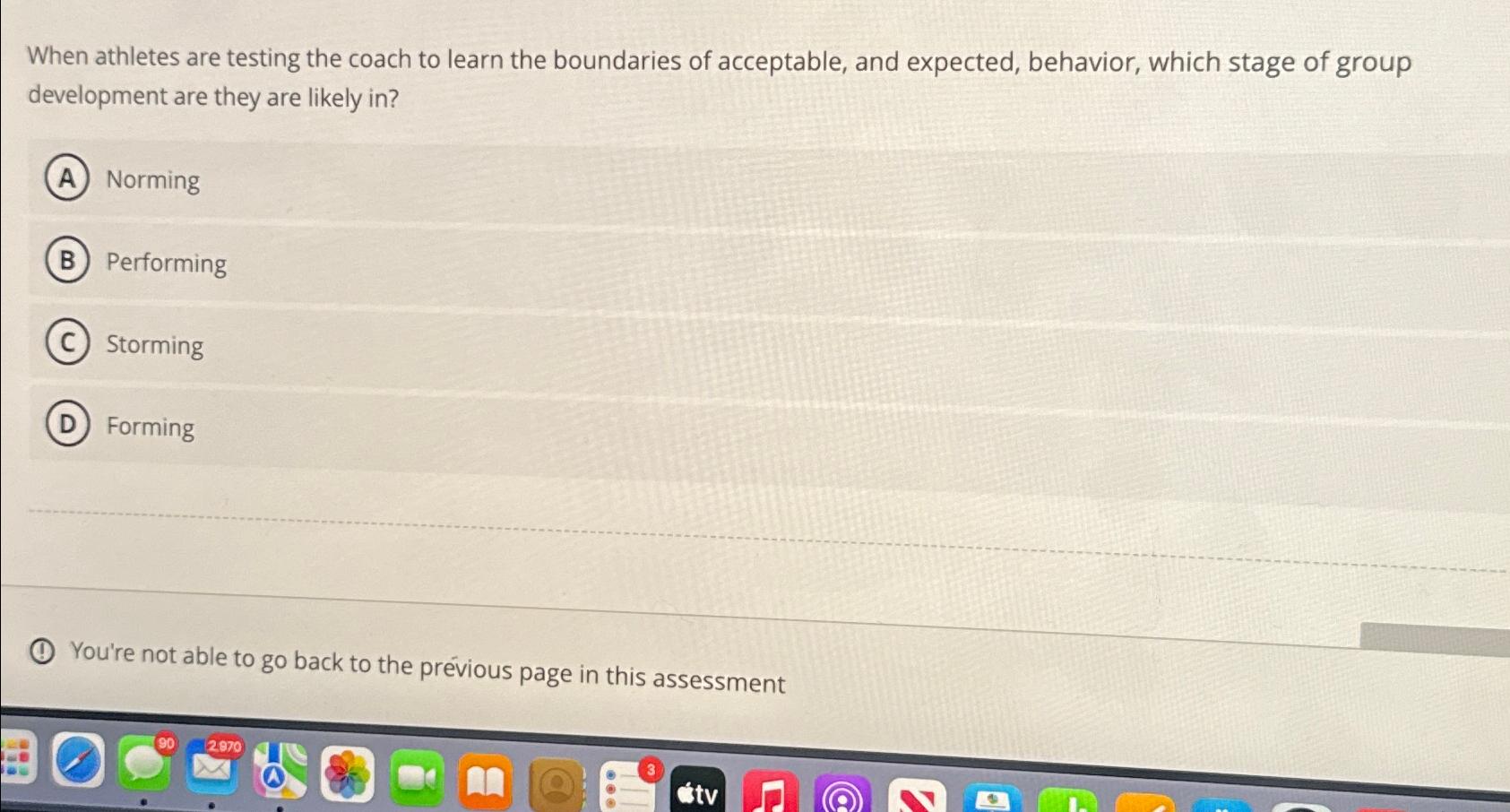  When athletes are testing the coach to learn the boundaries of