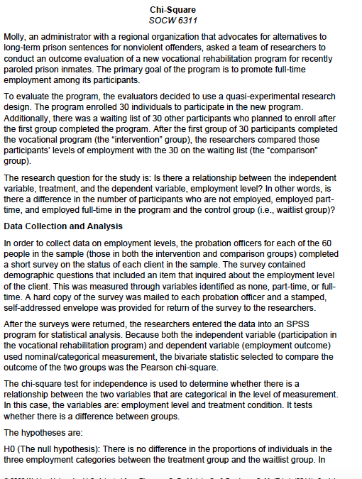 What statistical information shows whether the program was effective (or not)?Review the