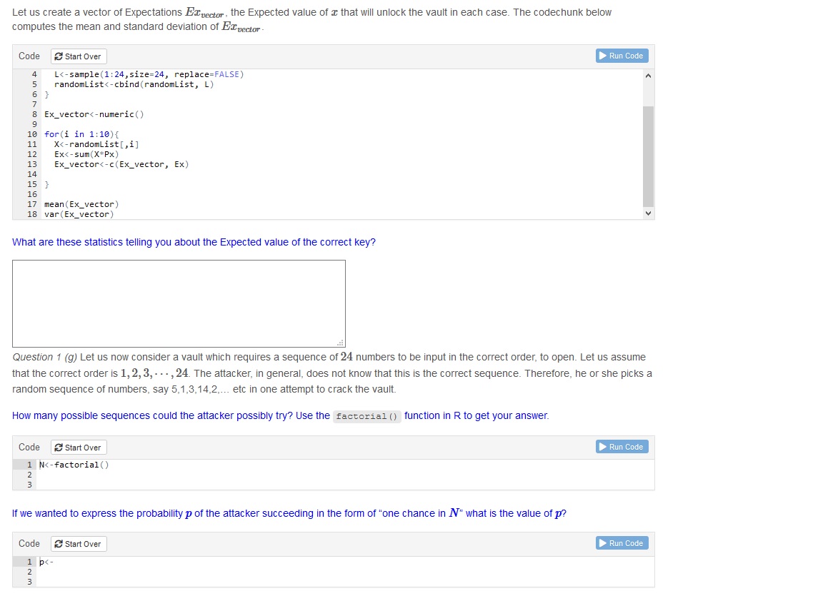 command sequence. The first command runif () generates 22 uniformly distributed random