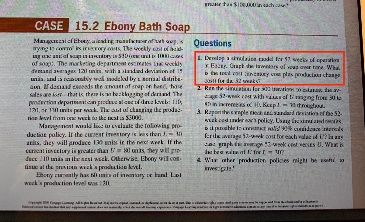 This is a question from the textbook "Business Analytics: Data Analysis &