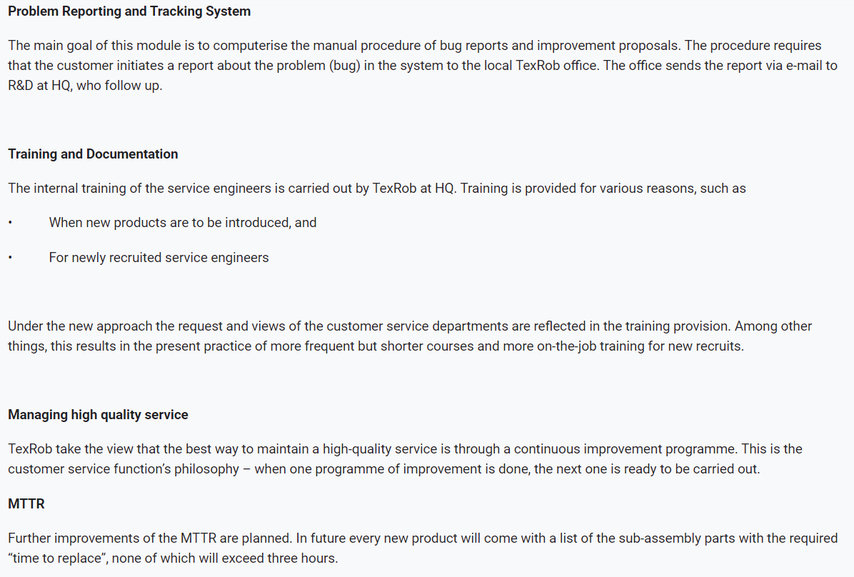 a potential customer especially with regard to ensuring that an operation can