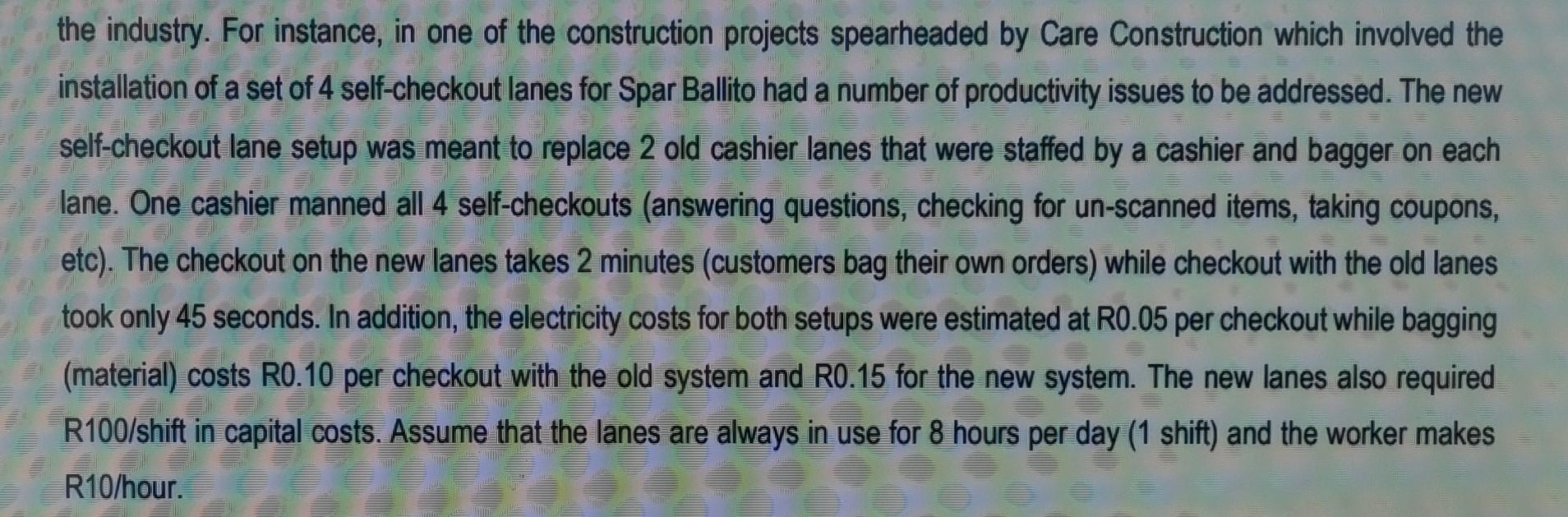 the industry. For instance, in one of the construction projects spearheaded