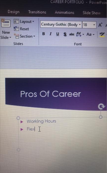  CAREER POFTFOLIO - PowerPoir