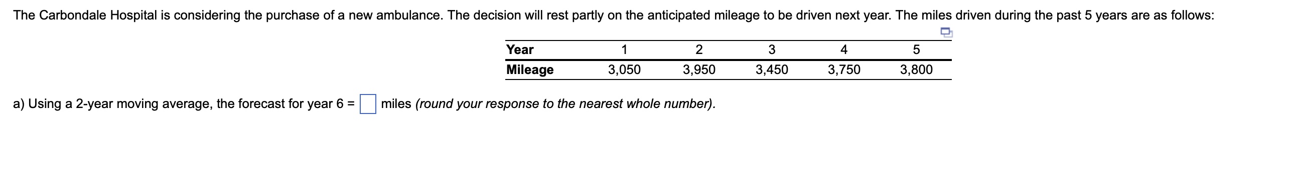 \begin{tabular}{lccccc} \hline Year & 1 & 2 & 3 & 4