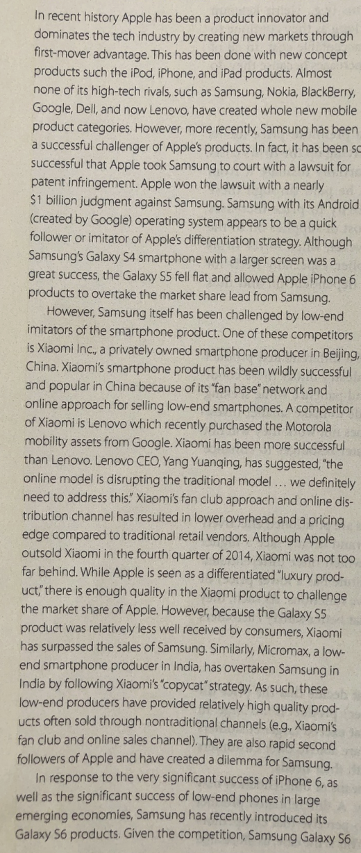  What value does Samsung create for its customers? What influences from