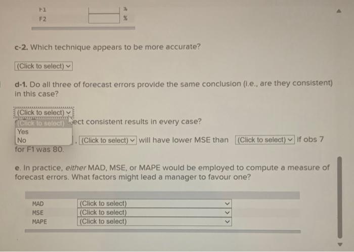 MSE than if obs 7 e. In practice, either MAD, MSE, or