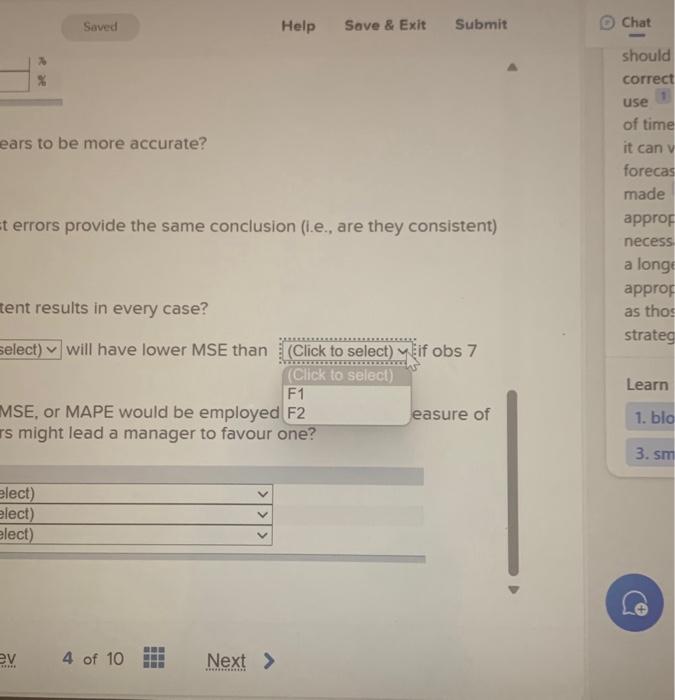 to be more accurate? of forecast errors provide the same conclusion (i.e.,