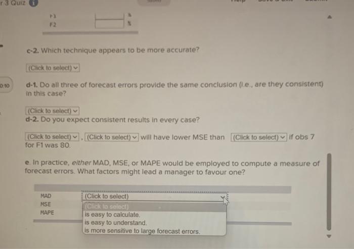are d-2. Do you expect consistent results in every case? for F1