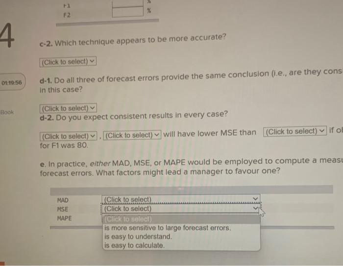 was 80. will have lower MSE than e. In practice, either MAD,
