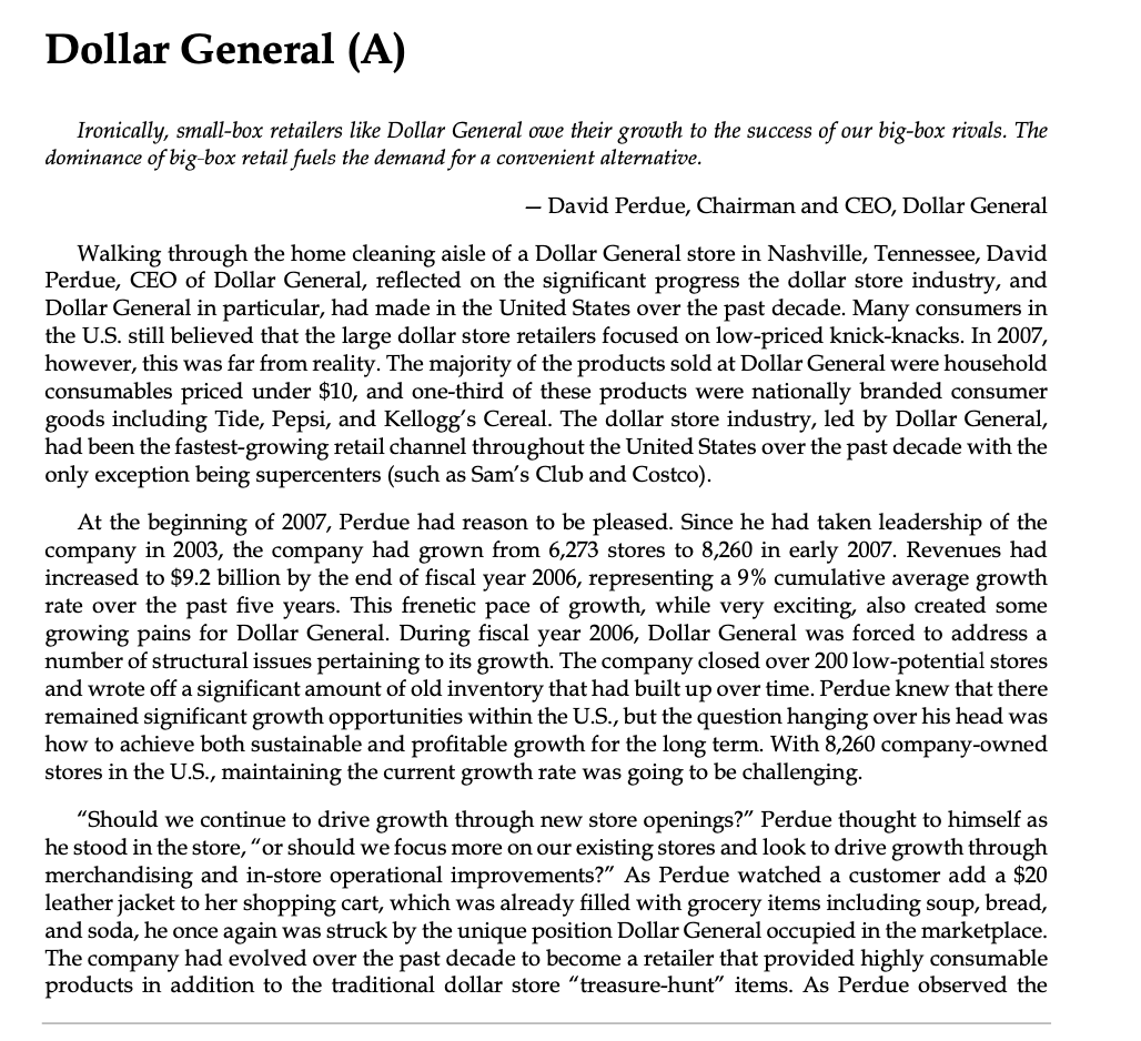 Please read the case study and answer the question with a one