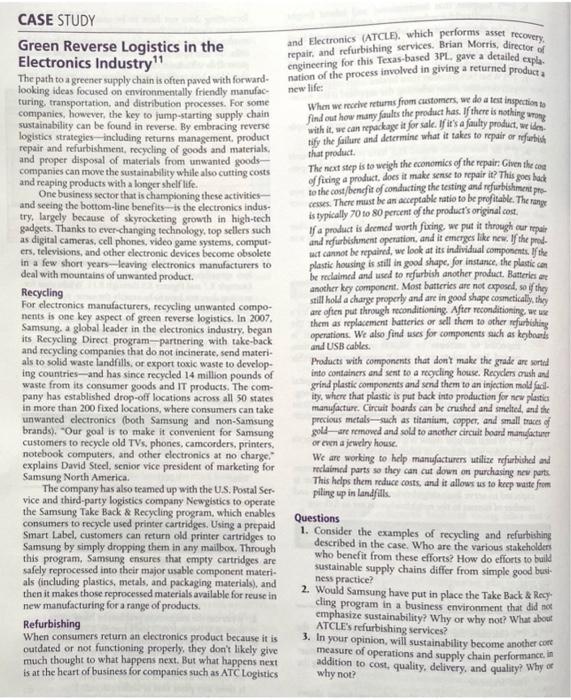  CASE STUDY looking ideas focused on environmentally friendly manufac- new life: