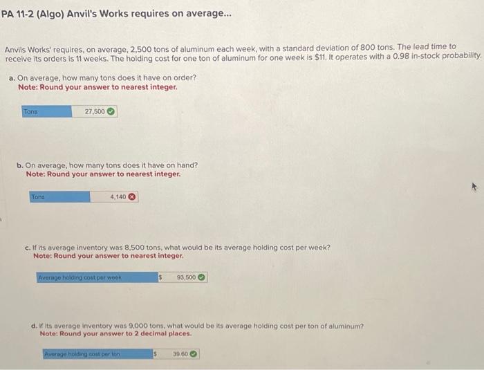 PLEASE HELP ASAP I WILL UPVOTE YOUR RESPONSE IF CORRECT!!!! Anvils Works'