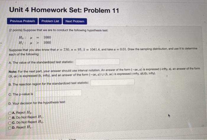  Unit 4 Homework Set: Problem 11 Previous Problem Problem List Next