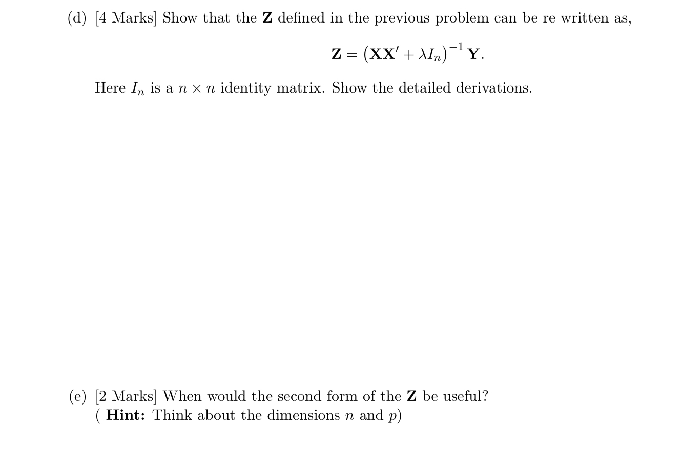 argmin(Y X6)'(Y X) + A36 5 where. A a scalar is the