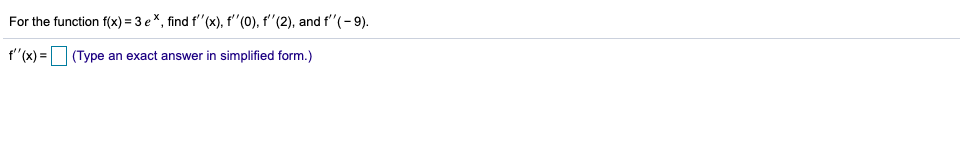 please answer those 4 q For the function f(x) = 3 ex,