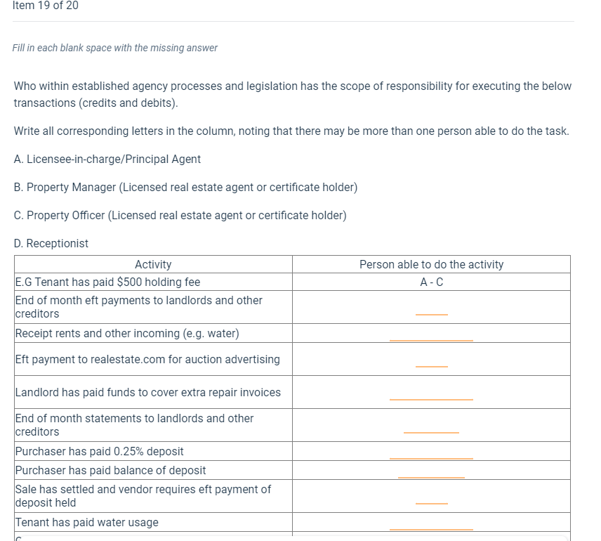  Fill in each blank space with the missing answer Who within