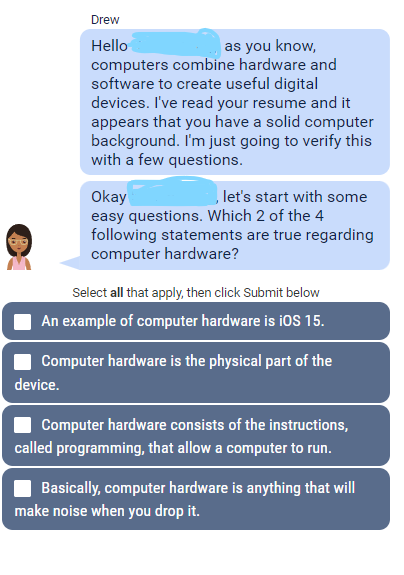  Hello as you know, computers combine hardware and software to create