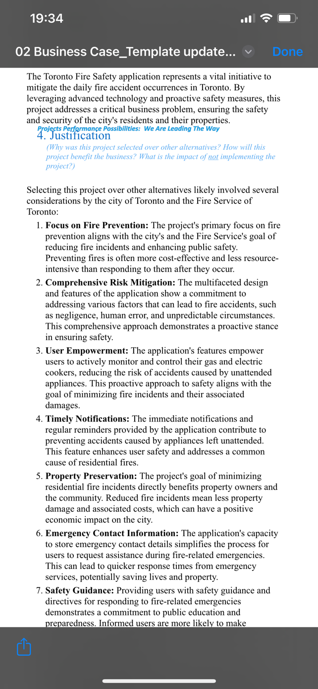 in blue 7. COST BENEFIT ANALYSIS (What is the projected cost of