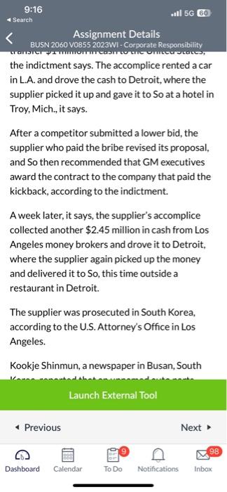 at GM? 4. Who is ultimately accountable for the bribery that took