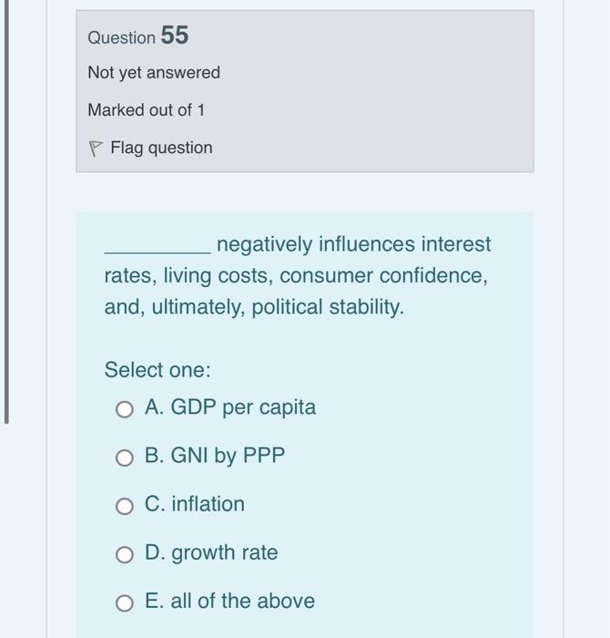 60 Not yet answered Marked out of 1 Flag question The gross