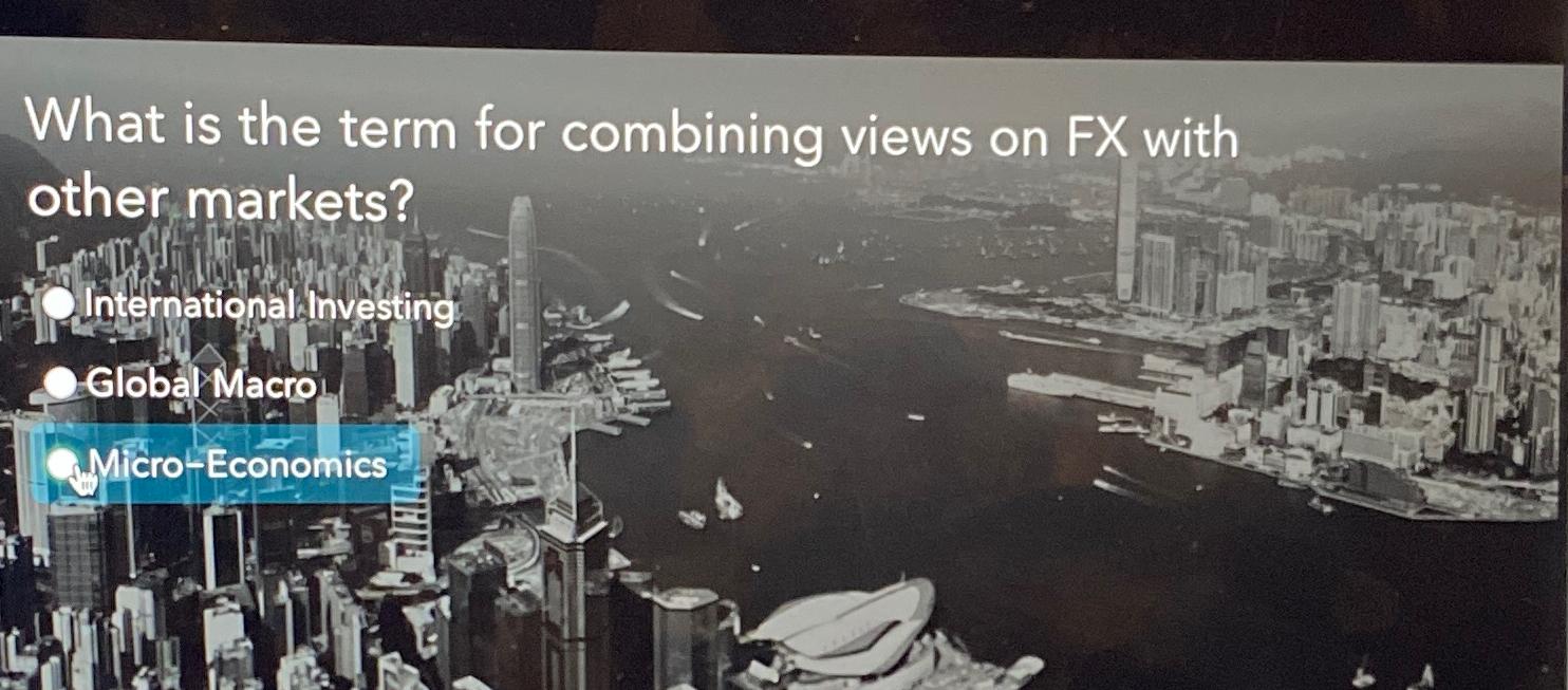  What is the term for combining views on FX with other