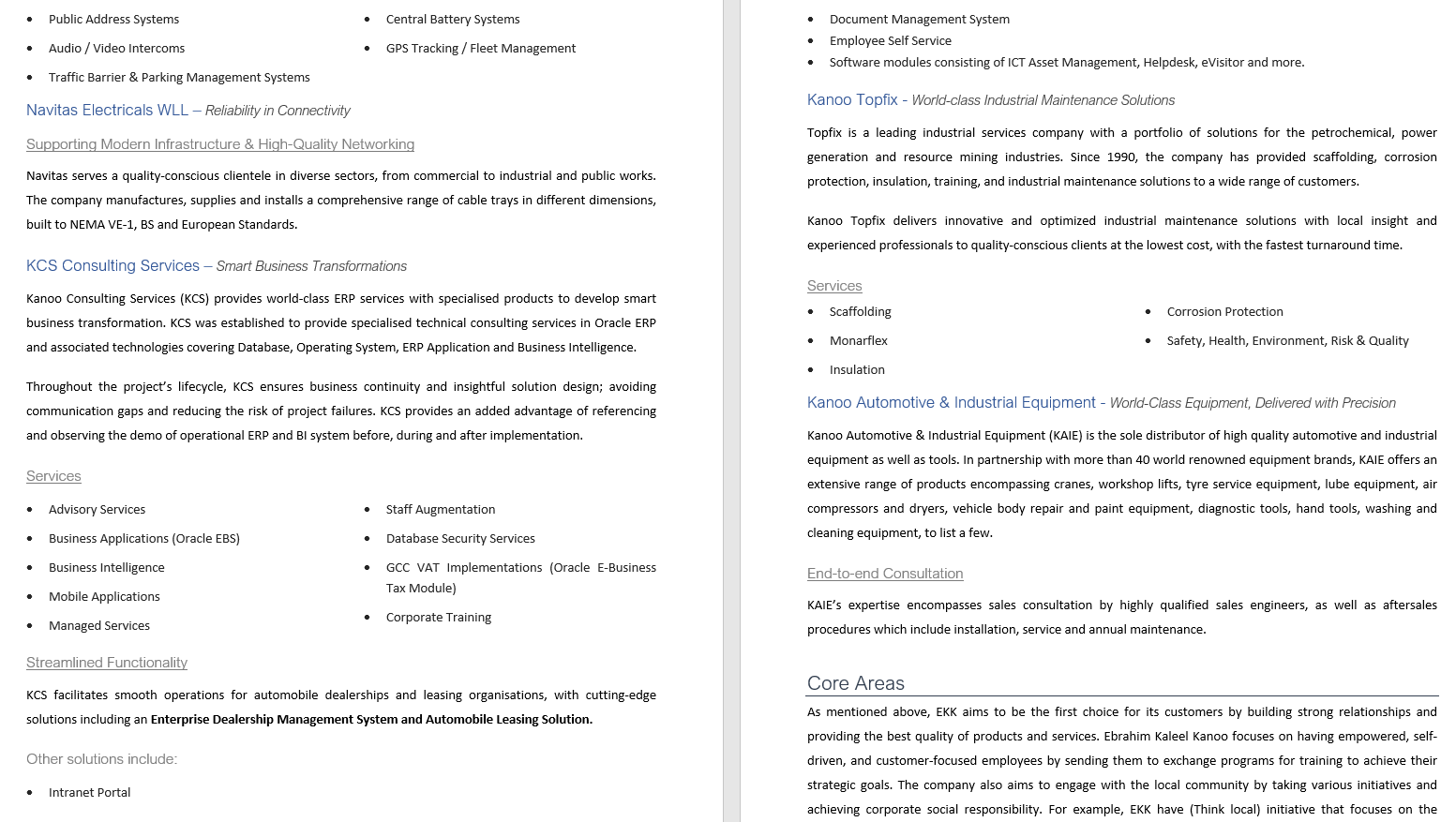 Talent Development Programme: this is the largest section of your report which