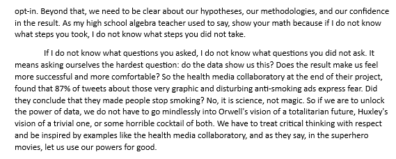 do with all this big data? Technology has brought us so much