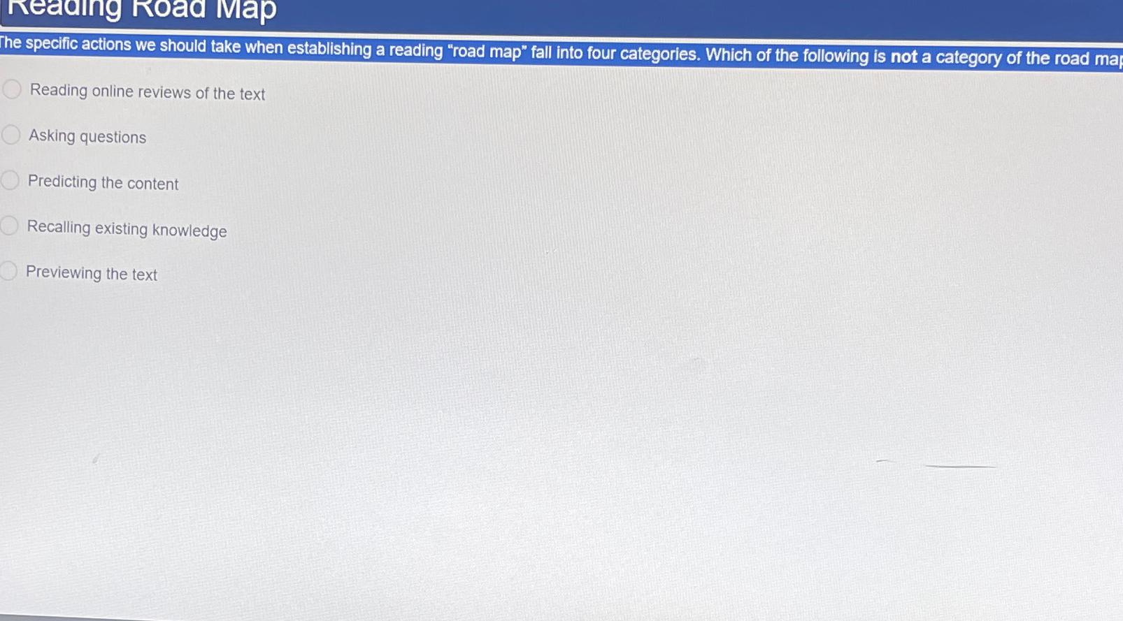  The specific actions we should take when establishing a reading "road