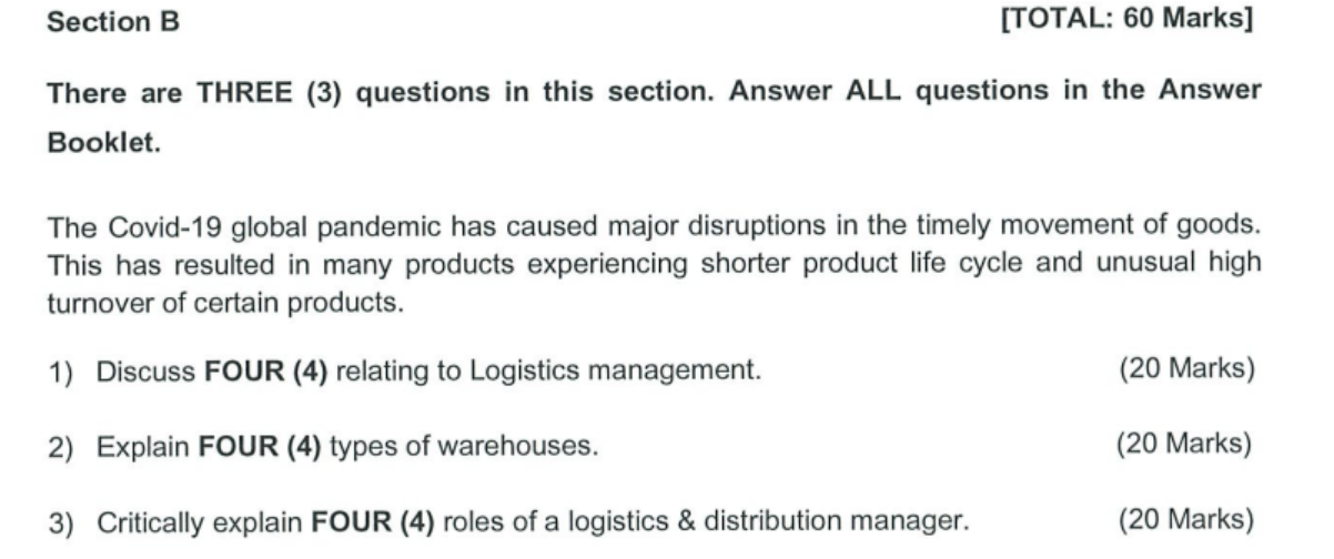 There are THREE (3) questions in this section. Answer ALL questions