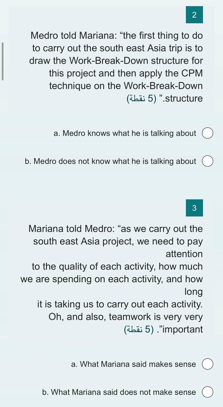 he had heard the professor correctly when he wrote the following statement: