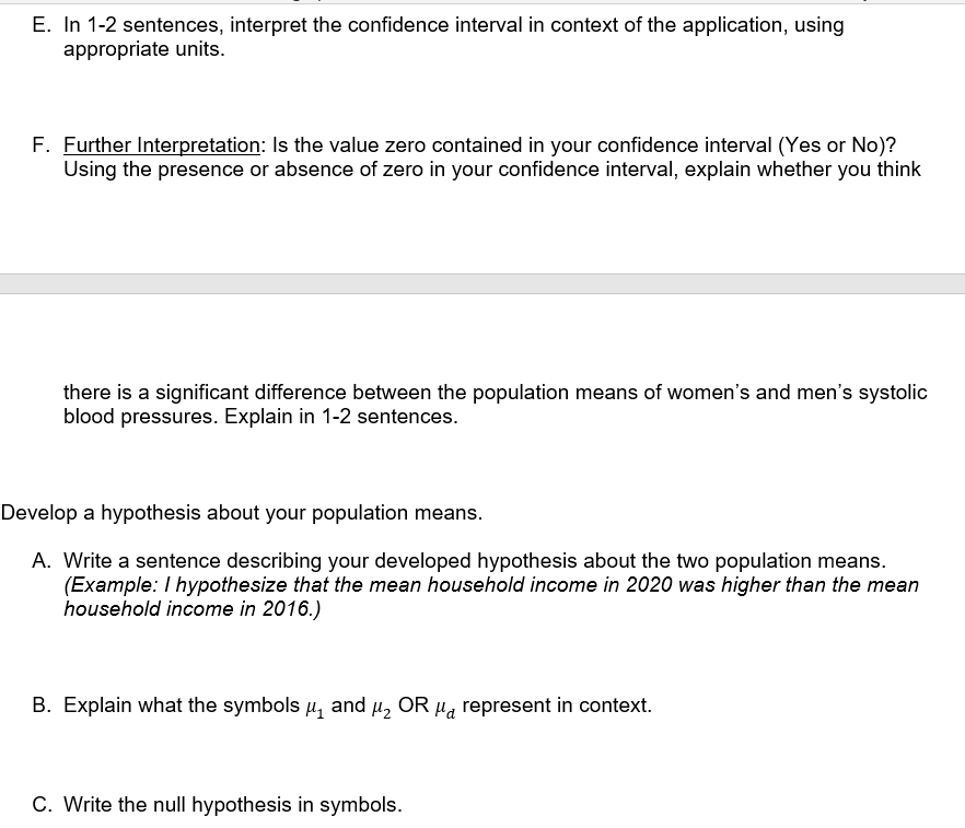 160 17.5 Mens Systolic BP Sample #15 Sample Size Mean Std. Dev.