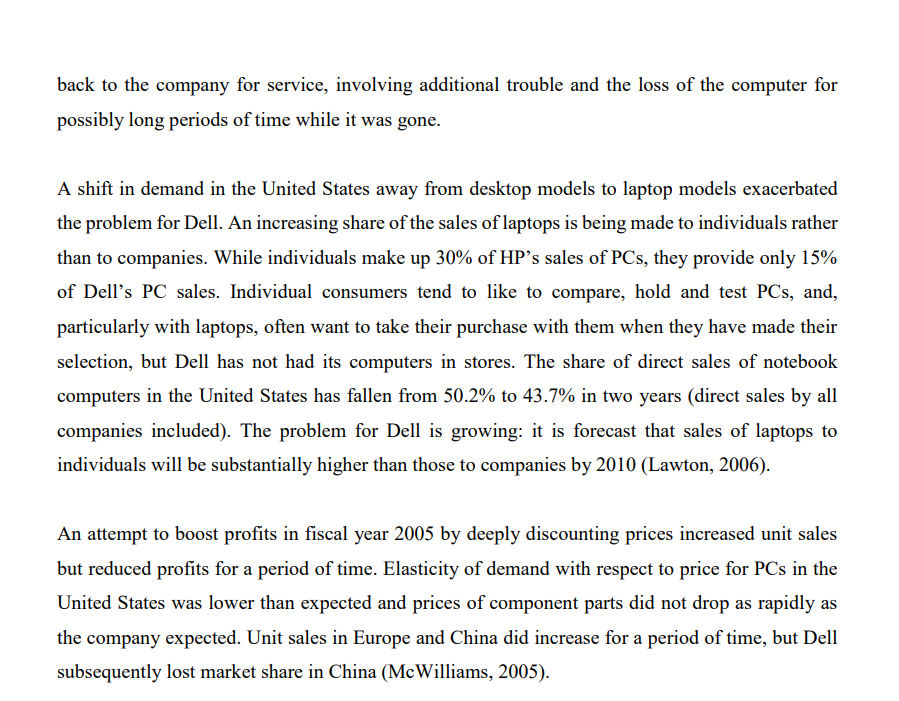 until 2005. In 2006, it experienced an unexpected decline in market share