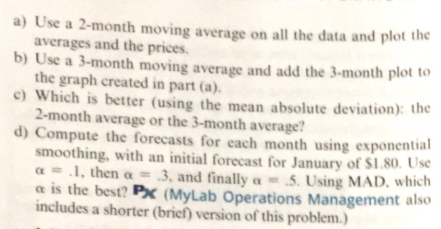 2-month moving average on all the data and plot the averages and