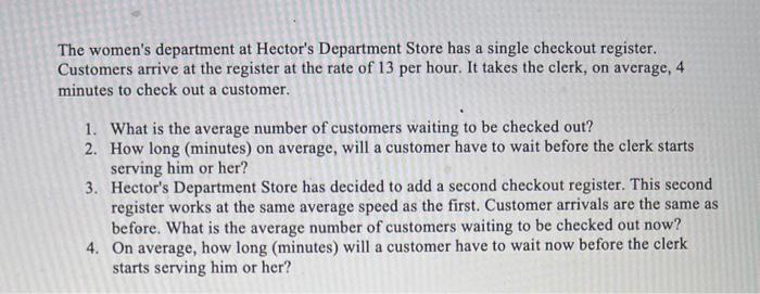 Please complete questions 1 through 4. No extra information needed thank you.