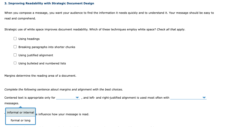  3. Improving Readability with Strategic Document Design When you compose a