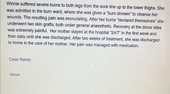 analysis of the assigned case. Case Name: PI v Def. Issue: Area