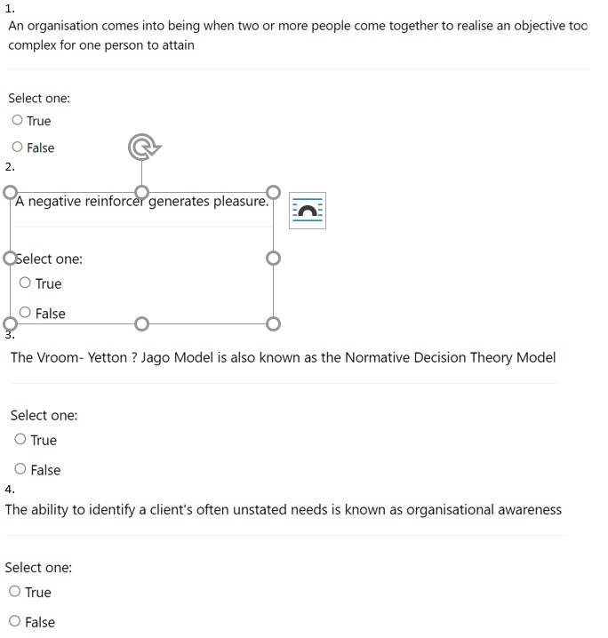 An organisation comes into being when two or more people come