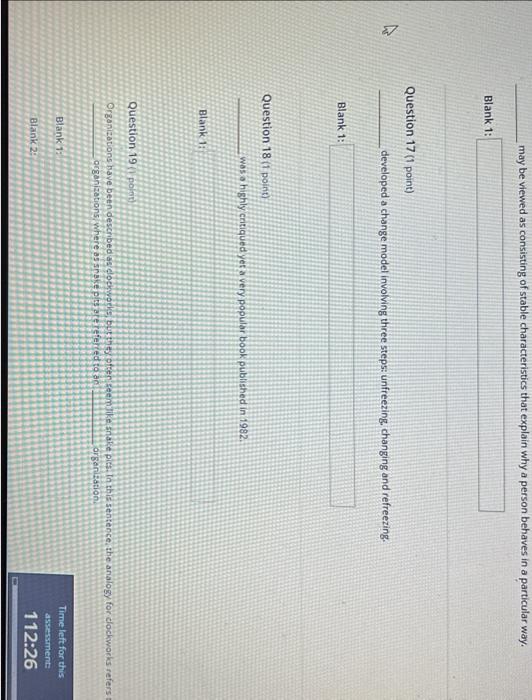 (1 point) People who blame their problems on external forces have a