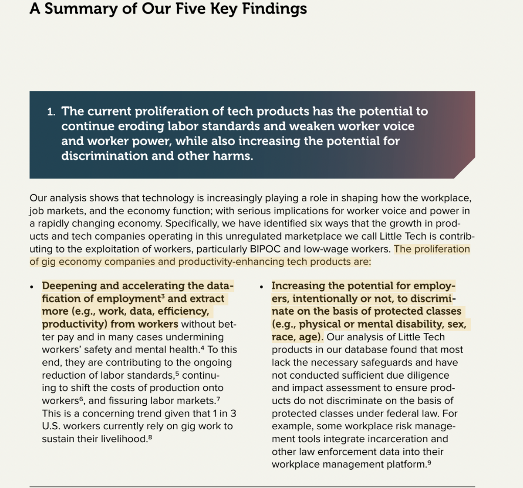 Little Tech and three problems created by it? 2. The first Key