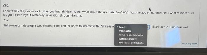 work. What about the user interface? We'll host the app on our