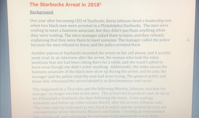 Please read the case and answer the questions at the end