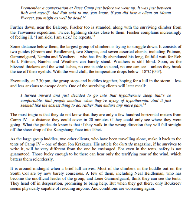 of 300-plus tents and makeshift rock shelters strewn across the dirty ice