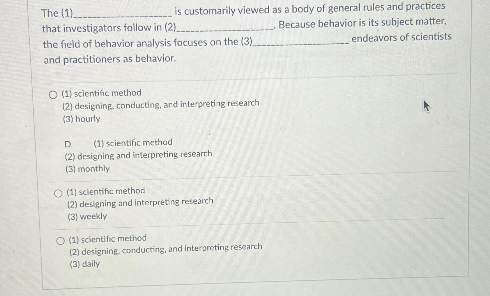  The (1) is customarily viewed as a body of general rules