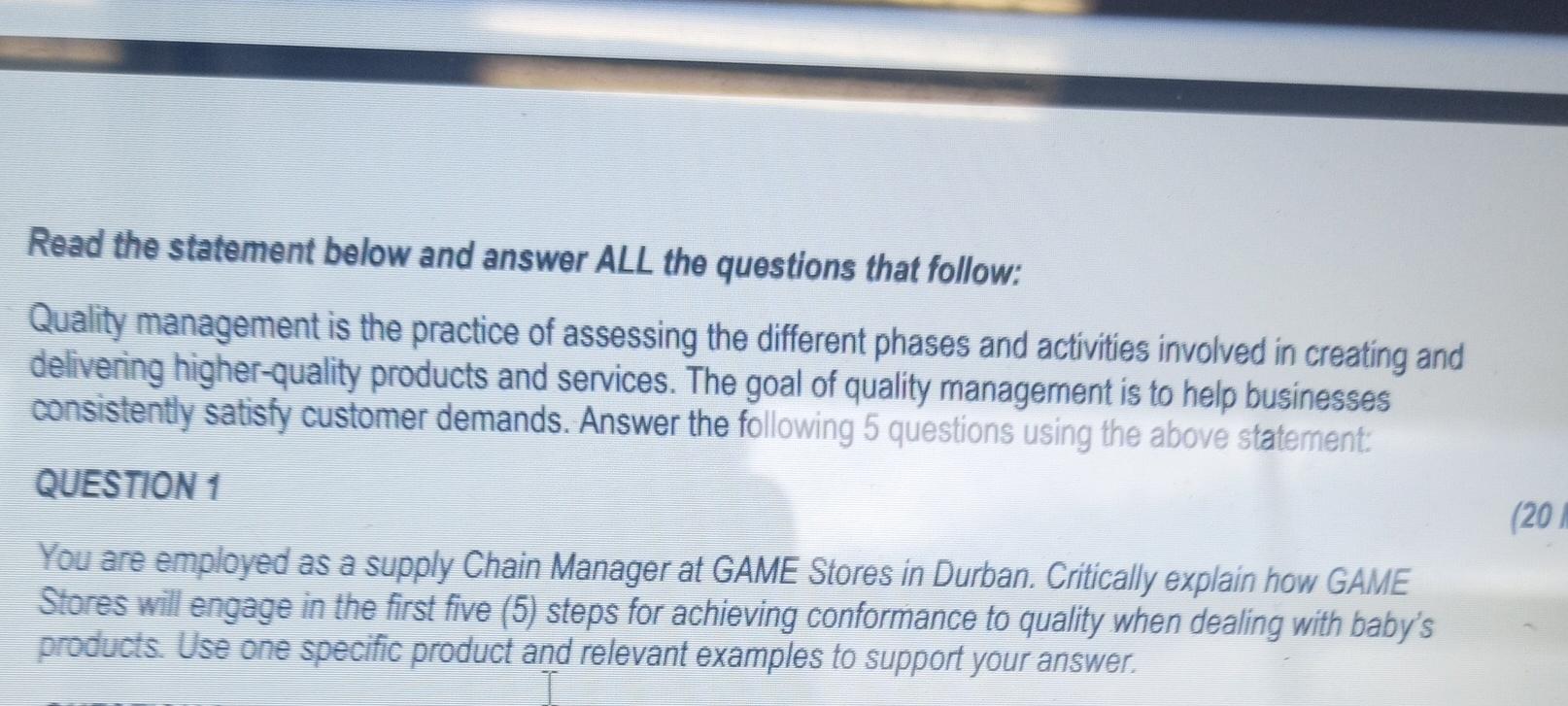  Explain how game stores can evaluate it critically for its quality